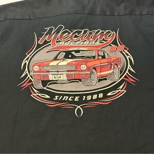 Mecum Auctions Button Up Industrial Short Sleeve Shirt XXL NWT Ford Mustang